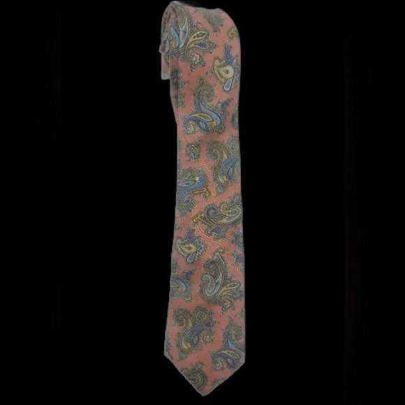 Wentworth Men’s VINTAGE Pink Paisley SILK Tie - Picture 1 of 5